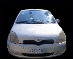 2001 Toyota Vitz Hatchback silver front view, AI generated