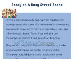 Image of busy street scene through the eyes of a child