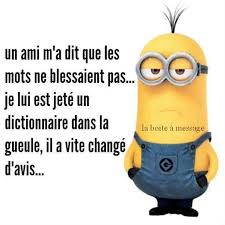 Résultat de recherche d'images pour "citation drole avec les minion"