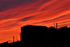Red Urban Sky Photograph by Diane Lent - Red Urban Sky Fine Art ... - red-urban-sky-diane-lent