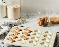 Image of Baking dog treats on a baking sheet