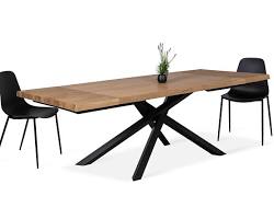 Image of masă de living modernă din lemn masiv cu blat extensibil
