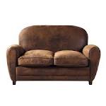 Canap 34 places en cuir marron Dandy Maisons du Monde