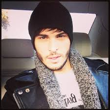 On the way to the studio in a stylish leather jacket and scarf, model turned singer Baptiste Giabiconi shares a photo with his fans. - baptiste-giabiconi