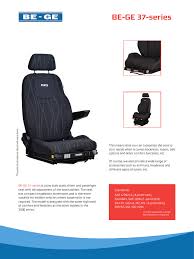 BE-GE 37-Series Driver Seat Overview | PDF | Belt ...