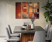 Image of dining room with artwork