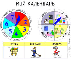 Картинки по запросу название месяцев и дни недели порядок