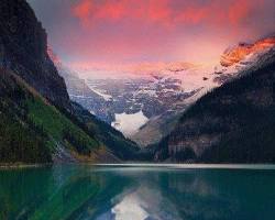 Image of Canadian Rockies at sunset