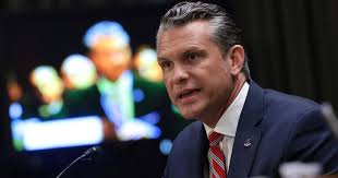 Pete Hegseth speaking about proposed military leadership cuts