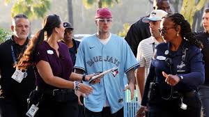 Justin Bieber at World Series Game 3