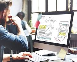 person designing a website resmi