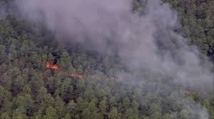 Wildfire Burns in Wharton State Forest, New Jersey