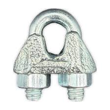 5 pack) 1/8" Wire Rope Thimble and Clip Set, Steel, Zinc ...
