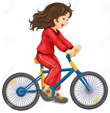 Image result for YOUNG GIRL riding bicycles CARTOON