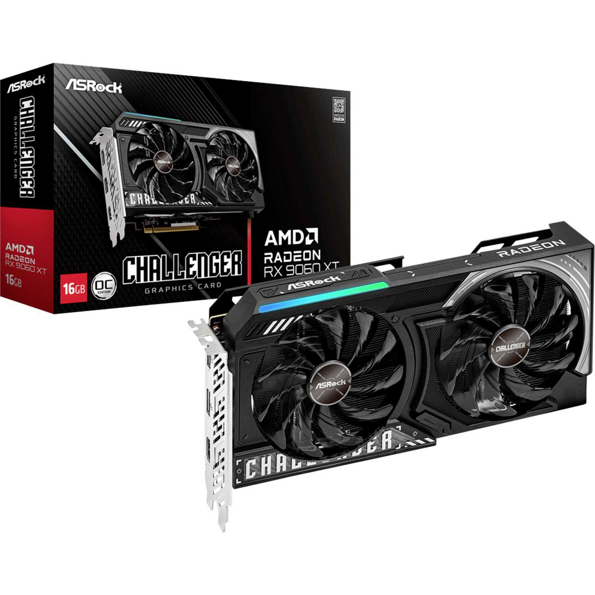 ASRock AMD Radeon RX 9060 XT Challenger 16GB OC GDDR6 rx9060xt cl 16go