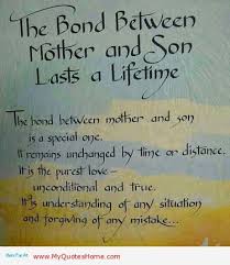 mother and her son lasts a life time – Mother Inspirational Quotes ... via Relatably.com