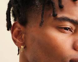Gold Hoop Earrings for Men