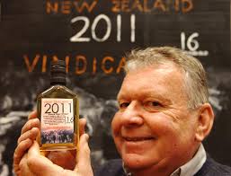 Photo by Jane Dawber. The label says it all - Vindication. A 16-year-old single malt whisky has been labelled to celebrate New Zealand&#39;s success in the ... - john_evans_holds_a_bottle_of_16_year_old_single_ma_4ea52cd147