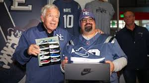Patriots Fans Celebrate Unveiling of New Rivalries Edition RKK Nike Air Force 1s