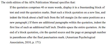 APA Style Quick Tips: Citing long quotes | Globe University Blog via Relatably.com