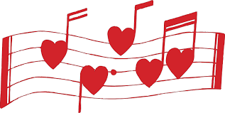 Image result for music notes love hearts