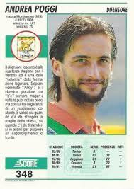 1992 Score Italian League #348 Andrea Poggi Back - 9208-348Bk