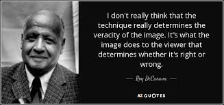 TOP 9 QUOTES BY ROY DECARAVA | A-Z Quotes via Relatably.com