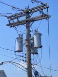 Telephone pole transformer