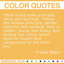 Quotes About Color by Franz Marc | Sensational Color via Relatably.com