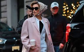 Bella Hadid Embraces Mid-Century Headwear Trend