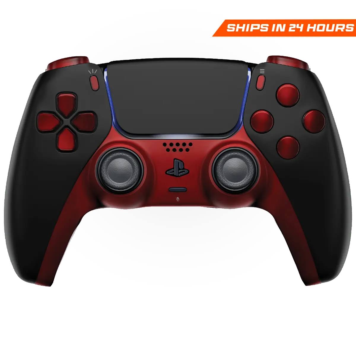 MODDEDZONE BLACK RED PS5 CUSTOM MODDED Controller