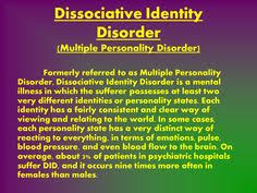 DID Dissociative Identity Disorder on Pinterest | Disorders ... via Relatably.com