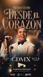 Cristian Castro regresa al Auditorio Nacional con dos fechas históricas este año