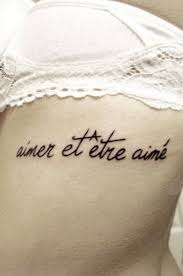 to love and to be loved french, french quote tattoo, girly tattoo ... via Relatably.com