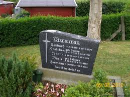 Grab von Johann Bremer (27.12.1887-23.01.1954), Friedhof Buttforde