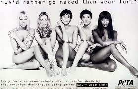 Image result for peta "rather go naked"