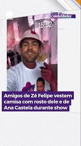 Amigos de Zé Felipe vestem camisa com rosto dele e de Ana Castela durante show #HojeEmDia #Shorts
