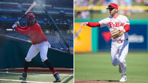 Felix Reyes hits a home run in his first at-bat for the Phillies