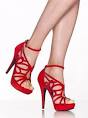 Red sandals heels