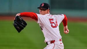 Sonny Gray pitching for the Boston Red Sox against the Cleveland Guardians at Fenway Park