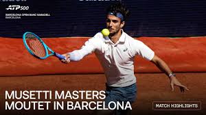 Musetti wins highlight-reel outing with Moutet for Barcelona QF spot