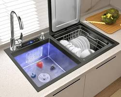 Gambar Sink terintegrasi dengan countertop