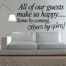 WALL ART WELCOME GUESTS LIFE QUOTE DECAL STICKER NEW VINYL ... via Relatably.com