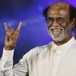 Watch: after taking plunge, Rajinikanth