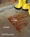 Remove stain from concrete