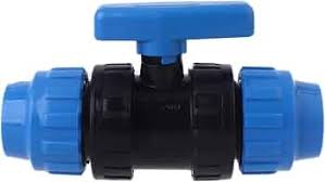 Válvula de PVC de 25 mm fitting polietileno. Llave de paso ...
