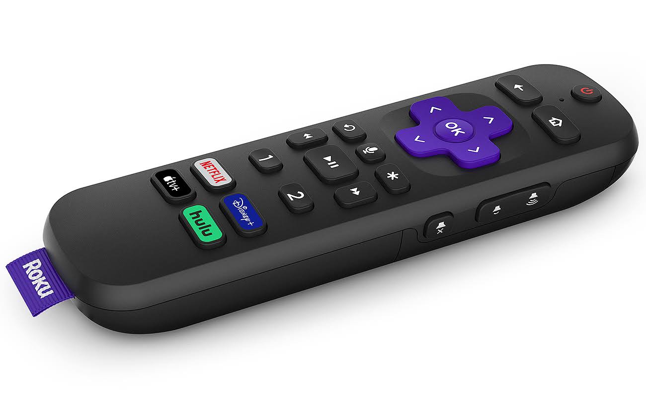 Roku Voice Remote Pro Rechargeable Voice Remote with TV controls, lost Remote finder, private listening, hands-free Voice controls, and shortcut