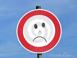 Illustration depicting a road traffic sign with a sadness concept. Sky background. MR: NO; PR: NO - sad-road-traffic-sign-illustration-depicting-sadness-concept-sky-background-36180952