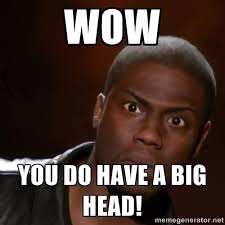 WOW YOU DO HAVE A BIG HEAD! - kevin hart nigga | Meme Generator via Relatably.com