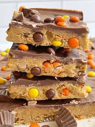 Reese's Pieces Peanut Butter Bars - Together as Family